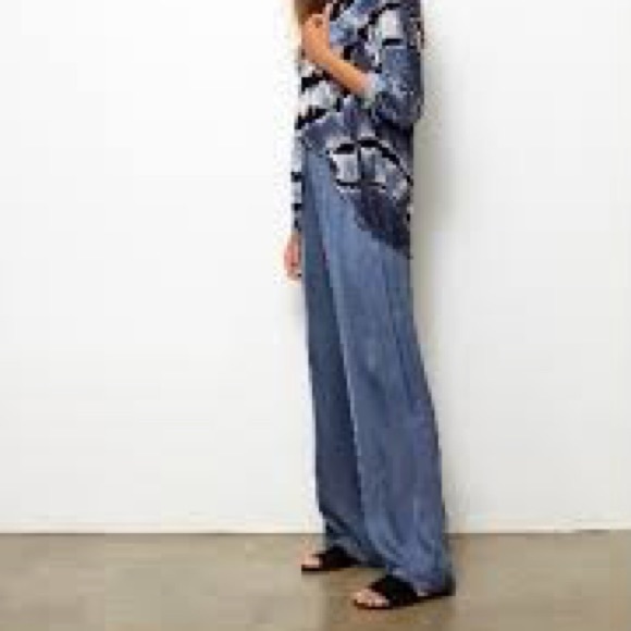 new YFB ☀︎︎ Valeria Silky Wide Leg Pants☀︎ ︎Blue - Picture 3 of 7